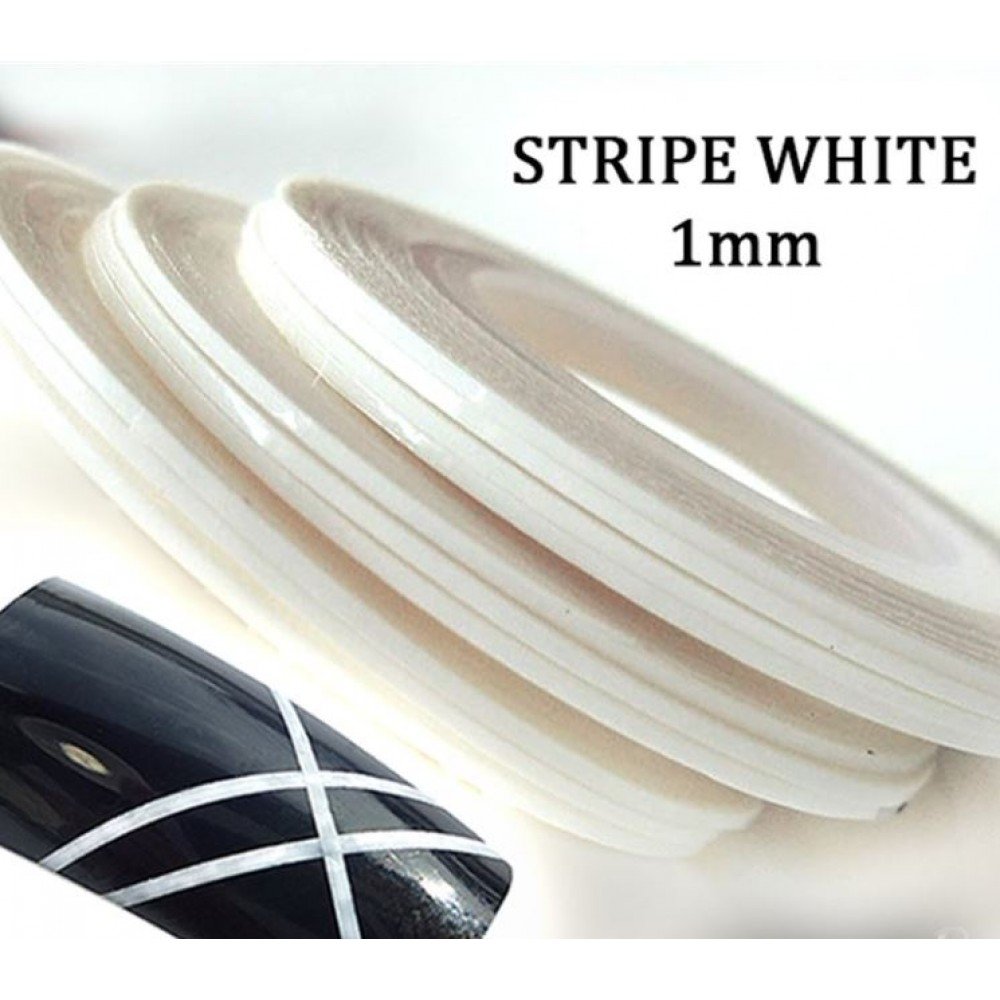 27011-1000x1000-1 J.K Ταινία Νυχιών Stripe Thin White 2 ~ - Image 1
