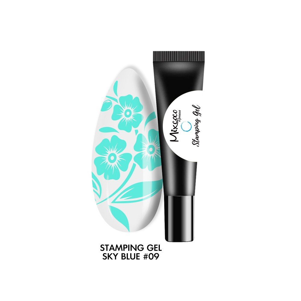 27895-1000x1000-1 Mixcoco Stamping Gel 09 Sky Blue 8ml - Image 1