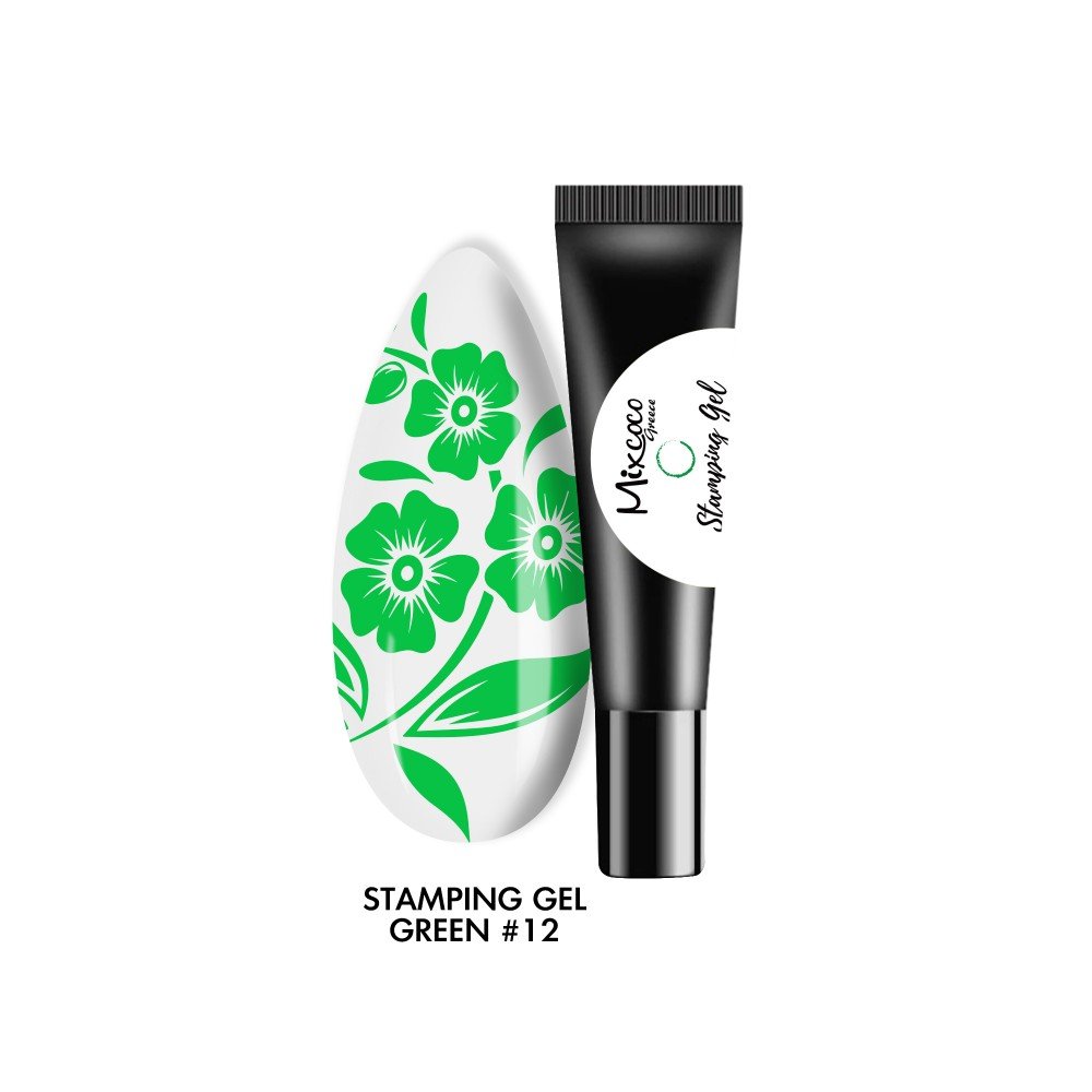 27896-1000x1000-1 Mixcoco Stamping Gel 12 Green 8ml - Image 1