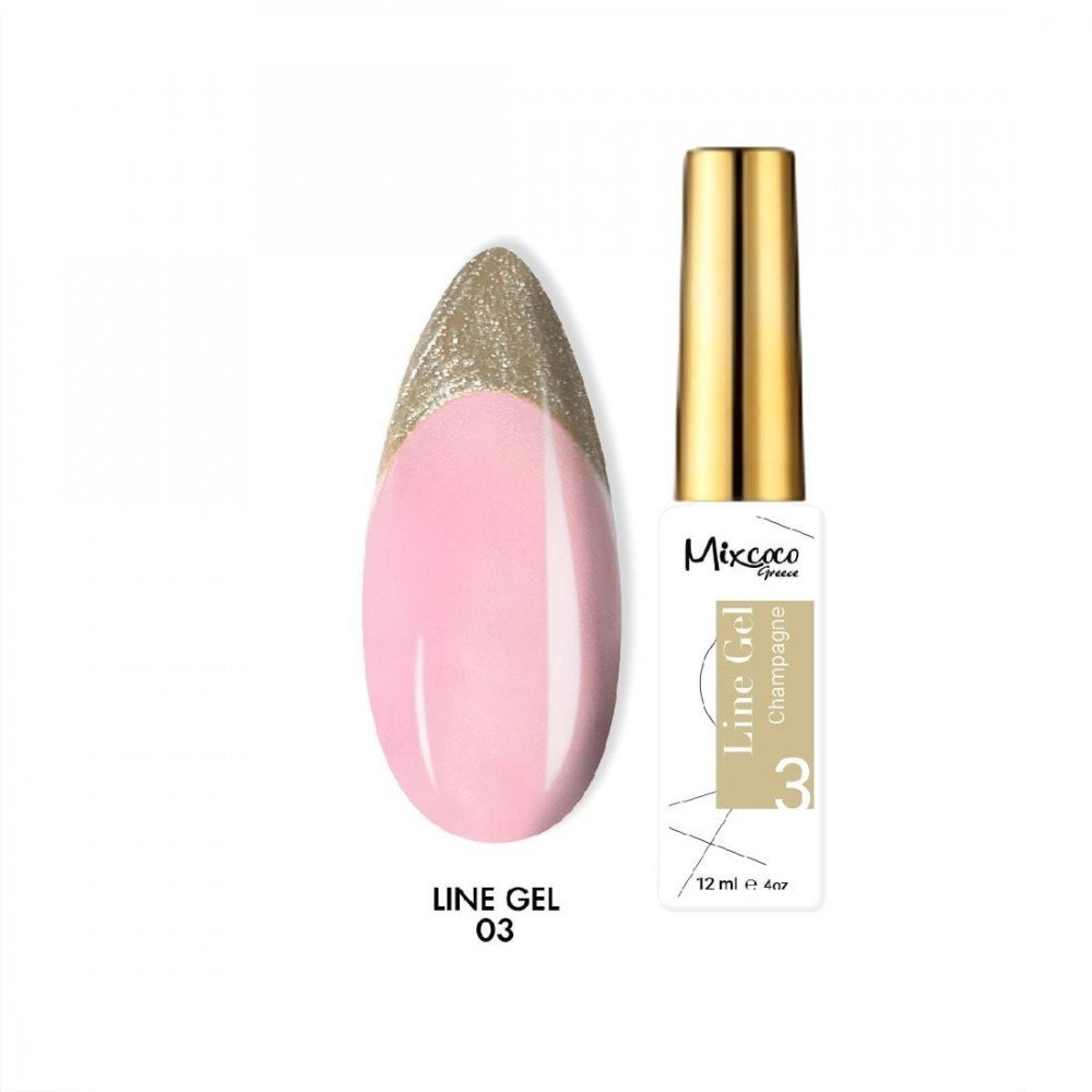 29929-1000x1000-1 Mixcoco Ημιμόνιμο Βερνίκι Νυχιών Line Gel 03 Champagne 12ml - Image 1