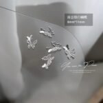 Μεταλλικά Διακοσμητικά Νυχιών Πεταλούδες - Silver Alloy Nail Art Decoration 764