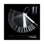 Δειγματολόγιο Νυχιών Σε Κρίκο  Stiletto Διάφανο A 50Pcs