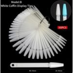 Δειγματολόγιο Νυχιών Σε Κρίκο Coffin (Βallerina) White B 50Pcs