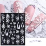 Αυτοκόλλητα Νυχιών Christmas Snowflake French STZ-5D08