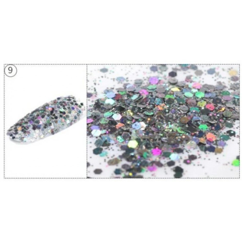 33220-1000x1000-1 Glitter Νυχιών Με Παγιέτα Hexagon Sequins #9 - Image 1