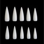 Tips Νυχιών Stiletto White 100Pcs ~