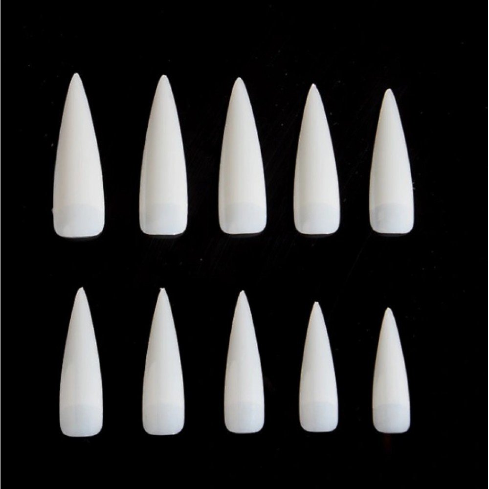 33322-1000x1000-1 Tips Νυχιών Stiletto White 100Pcs ~ - Image 1