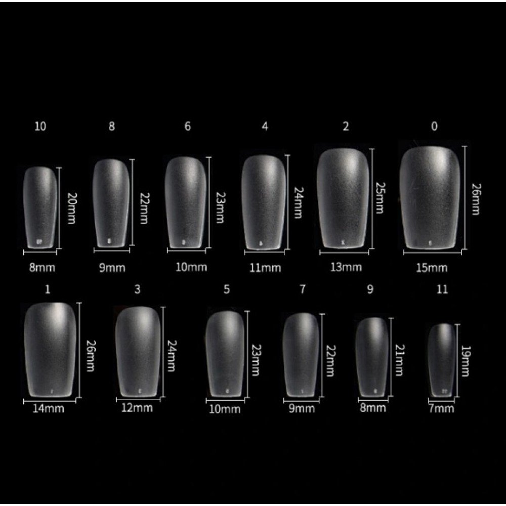 33325-2-1000x1000-1 Tips Νυχιών Coffin (Ballerina) Short 120Pcs ~ - Image 1