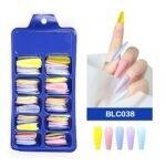 Χρωματιστά Tips Νυχιών Coffin (Ballerina) 100Pcs BLC038 ~