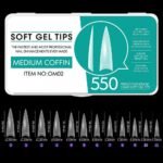 Soft Gel Tips Medium Coffin OM02 550Pcs ~