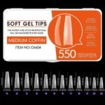 Soft Gel Tips Medium Coffin OM04 550Pcs ~