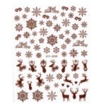 Αυτοκόλλητα Νυχιών Rose Gold Christmas STZ-G058
