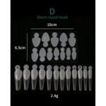 Reusable French Tip Guides (Molds) D Short Round Head 12Pcs