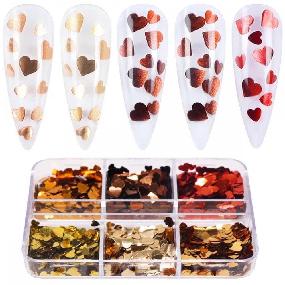 34122-1000x1000-1 Διακοσμητικά Νυχιών Box Love Sequins B - Image 1
