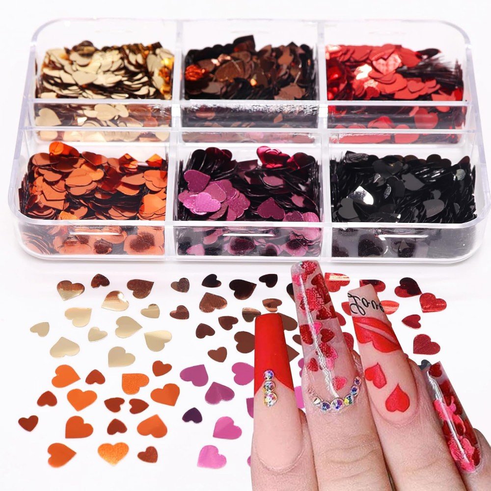 34124-1000x1000-1 Διακοσμητικά Νυχιών Box Love Sequins D - Image 1
