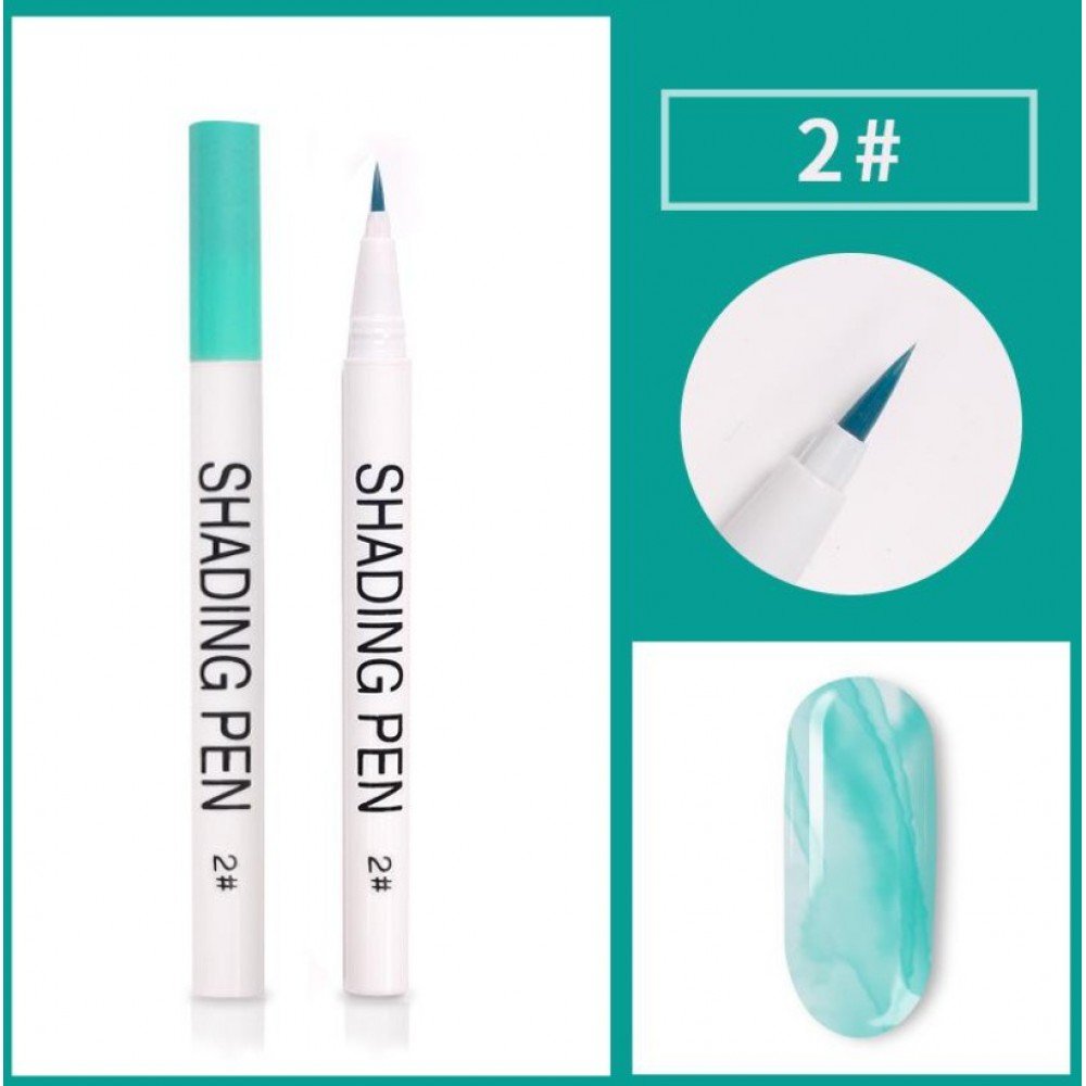34548-1000x1000-1 Nail Art Blossom Pen #2 Turquoise - Image 1