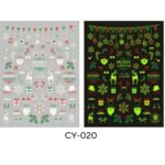 Αυτοκόλλητα Νυχιών Christmas Glow In The Dark  CY-020