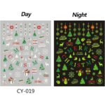 Αυτοκόλλητα Νυχιών Christmas Glow In The Dark CY-019