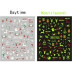 Αυτοκόλλητα Νυχιών Christmas Glow In The Dark  CY-022