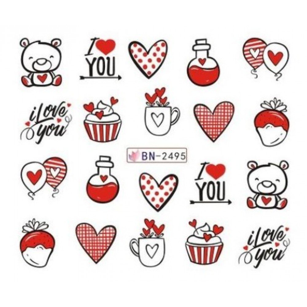 34905-1000x1000-1 Αυτοκόλλητα Νυχιών Valentine's Day BN-2495 - Image 1