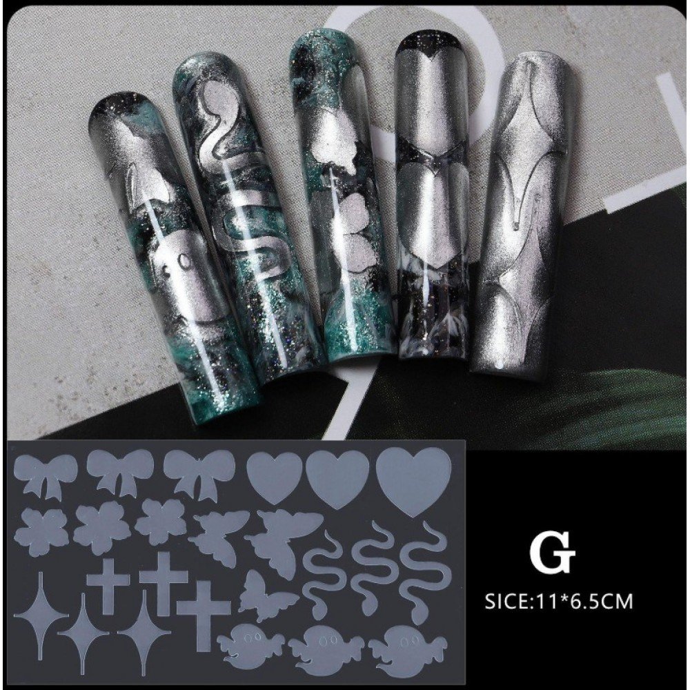34955-1000x1000-1 Reusable French Tip Guides (Molds) 12Pcs G - Image 1