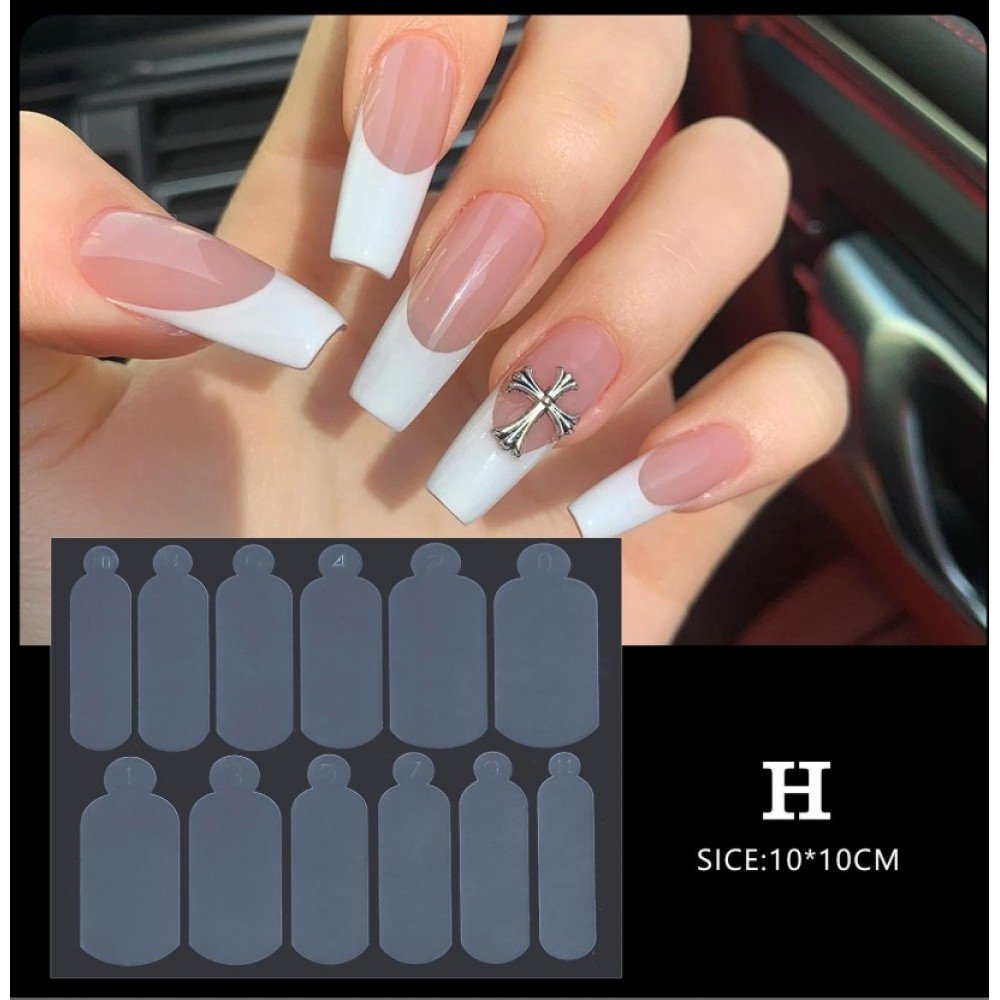34958-1000x1000-1 Reusable French Tip Guides (Molds) 12Pcs H - Image 1