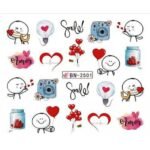 Αυτοκόλλητα Νυχιών Valentine's Day BN-2501