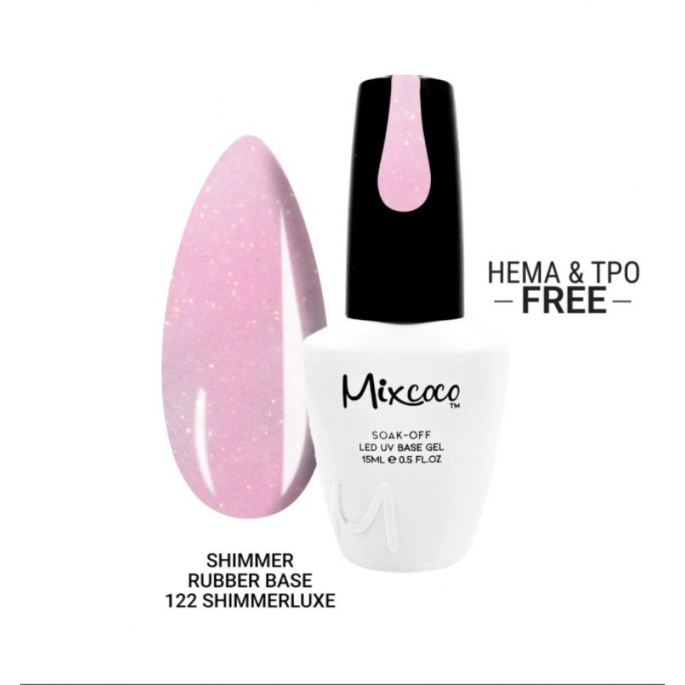 36078-1000x1000-1 Mixcoco Shimmer Rubber Base 122 Shimmerluxe Hema Free 15ml - Image 1