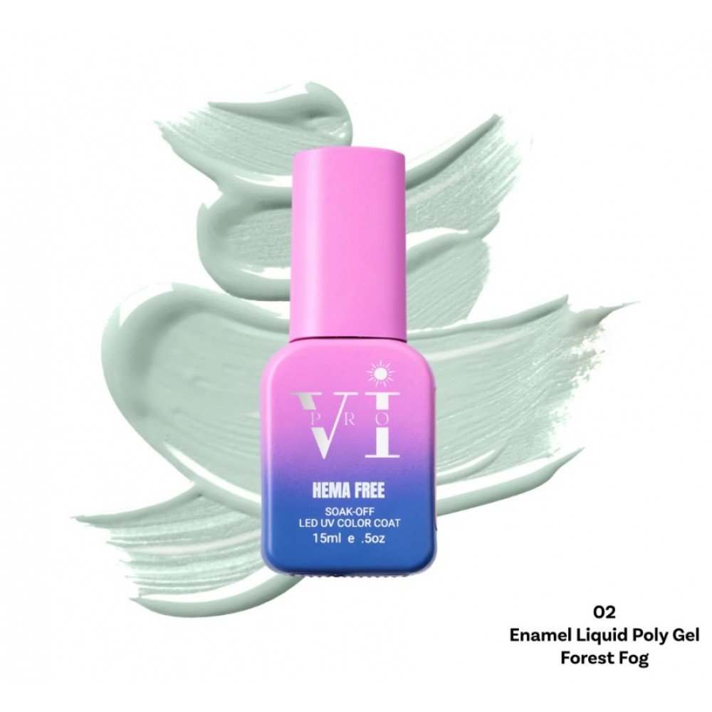 36193-1000x1000-1 Beauty Vi Enamel Liquid Poly Gel Forest Fog 02, 15ml Hema Free - Image 1