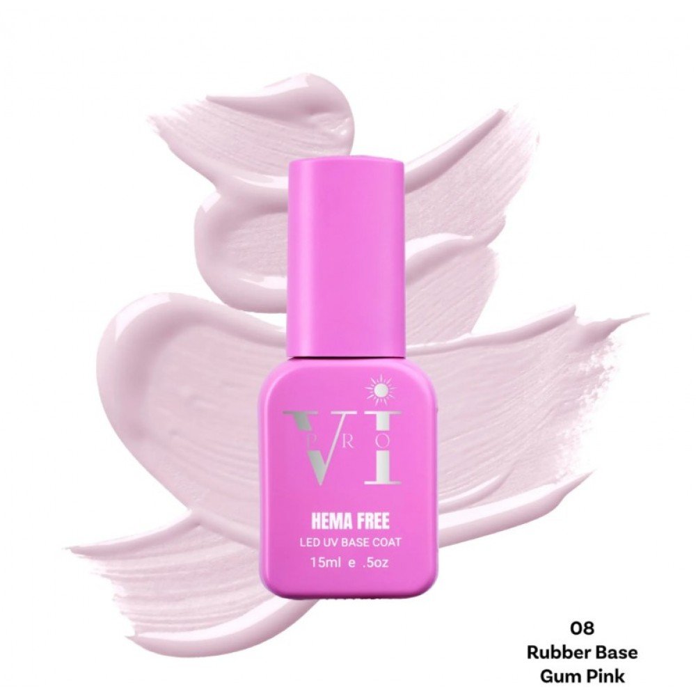 36388-1000x1000-1 Beauty Vi Rubber Base 08 Gum Pink 15ml - Image 1