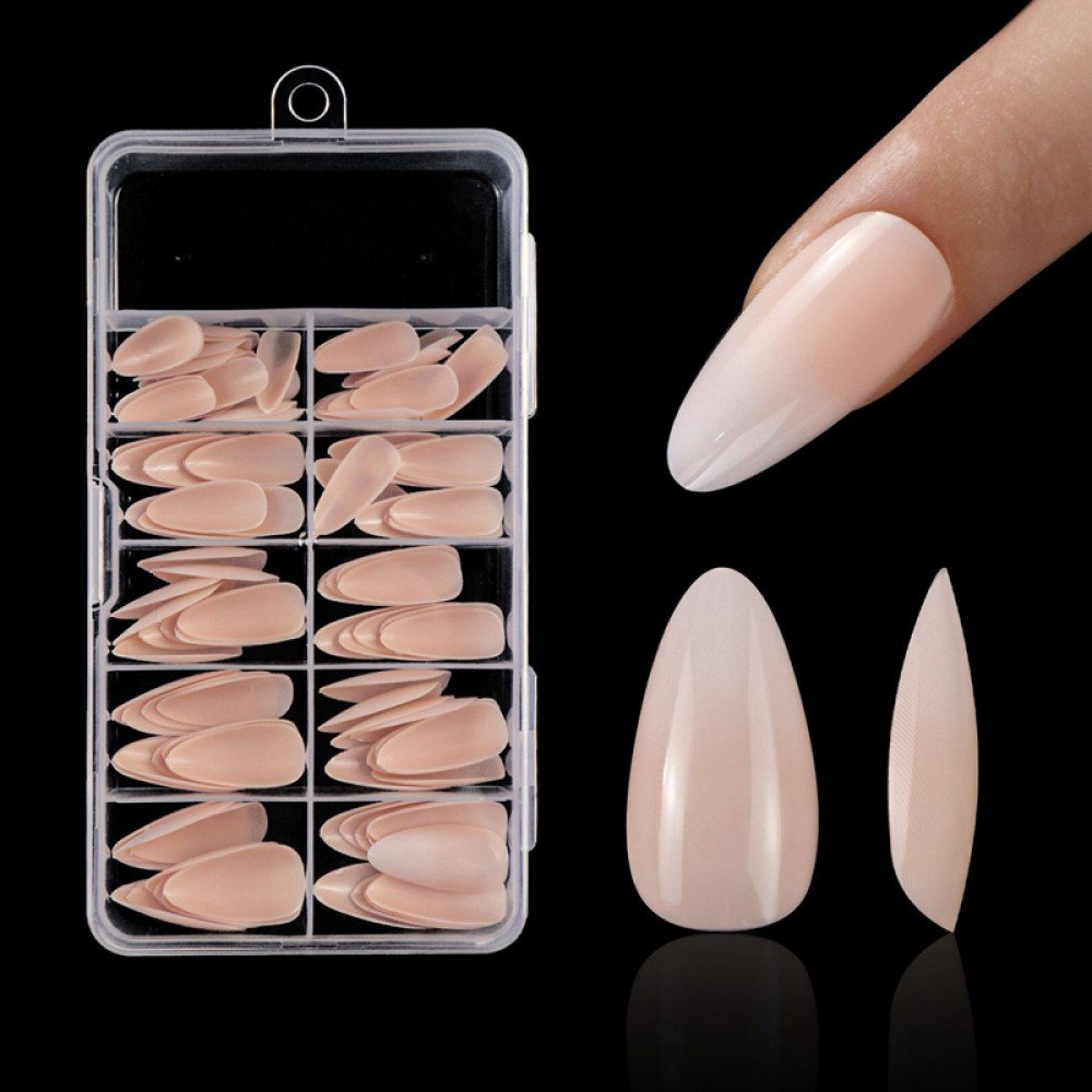 36527-1000x1000-1 J.K Soft Gel Tips Baby Boomer 03 Almond 120 τεμάχια - Image 1