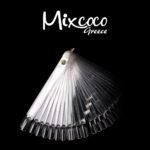 Mixcoco Δειγματολόγιο Νυχιών Square Σε Κρίκο Διάφανο 50pc