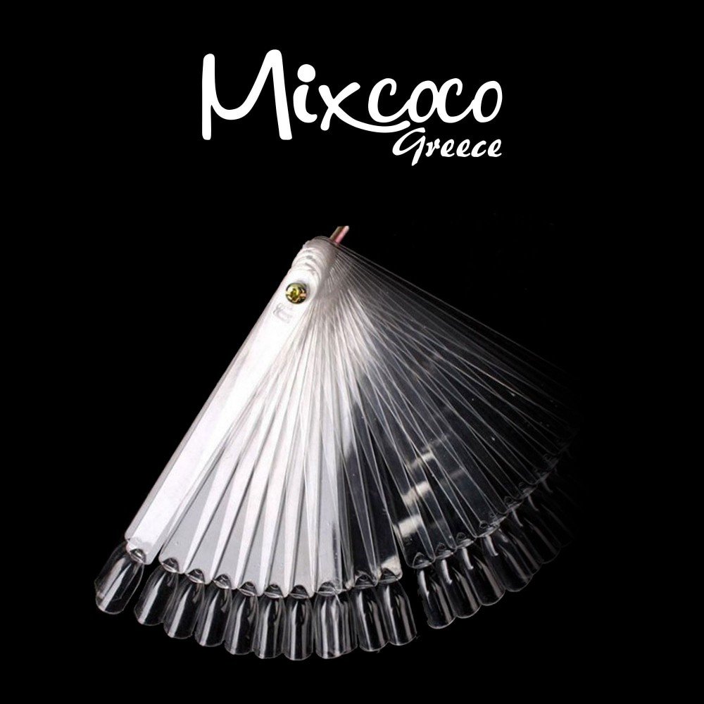 36707-1000x1000-1 Mixcoco Δειγματολόγιο Νυχιών Square Σε Κρίκο Διάφανο 50pc - Image 1