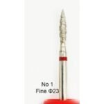 Nm Διαμαντόφρεζα Flame Tornado 001 Κόκκινη Fine Φ23