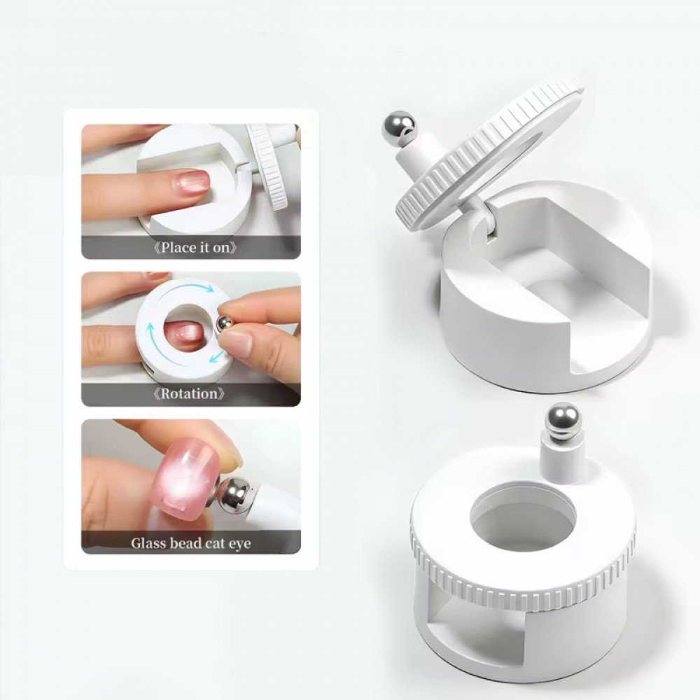 37499-1000x1000-1 JK Μαγνήτης Cat Eye Round White * - Image 1