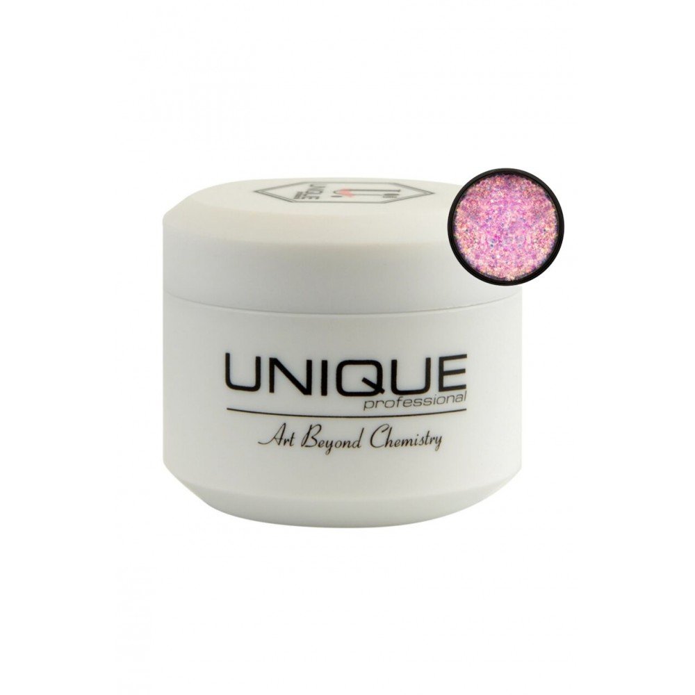 37876-1000x1000-1 Unique Nails Hybrid Polymer Glitter Rose 50G - Image 1