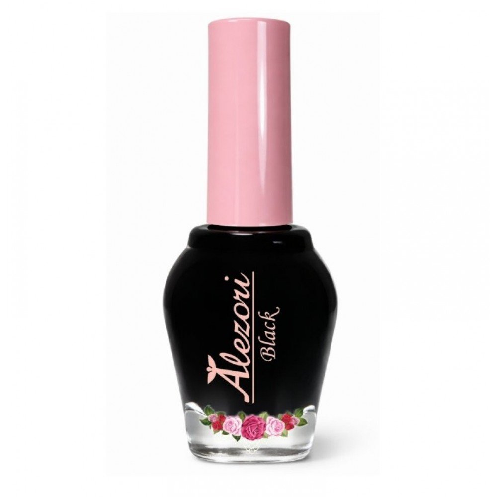 37956-1000x1000-2 Alezori Βερνίκι Νυχιών Απλό Black, 15ml - Image 1