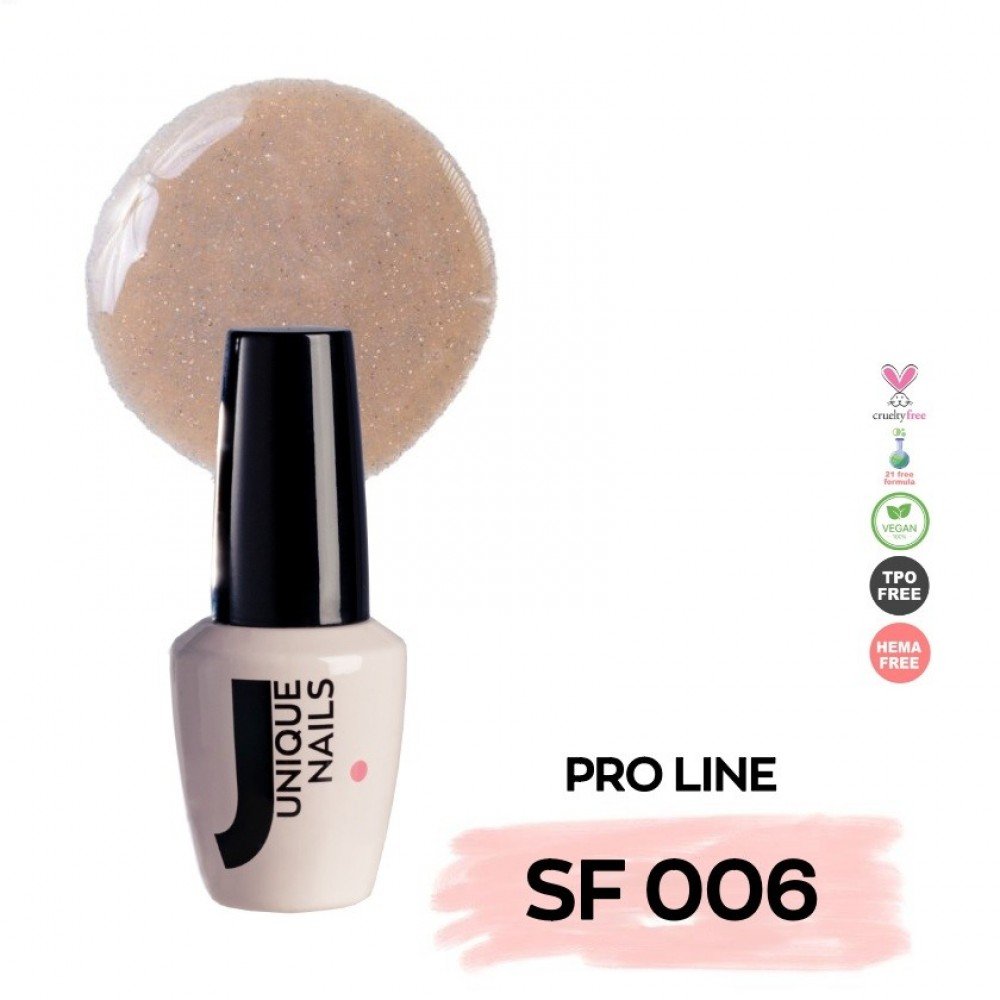 imimonimo-verniki-glitter-shimmer-gel-polish-unique-nails-SF-006-1000x1000-1 Unique Nails Ημιμόνιμο Βερνίκι Νυχιών Sparkle Sand Pale Gold Sf006, 13Ml - Image 1