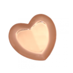 J.K Μεταλλικό Πιατάκι Rose Gold Heart Plate (290462) *